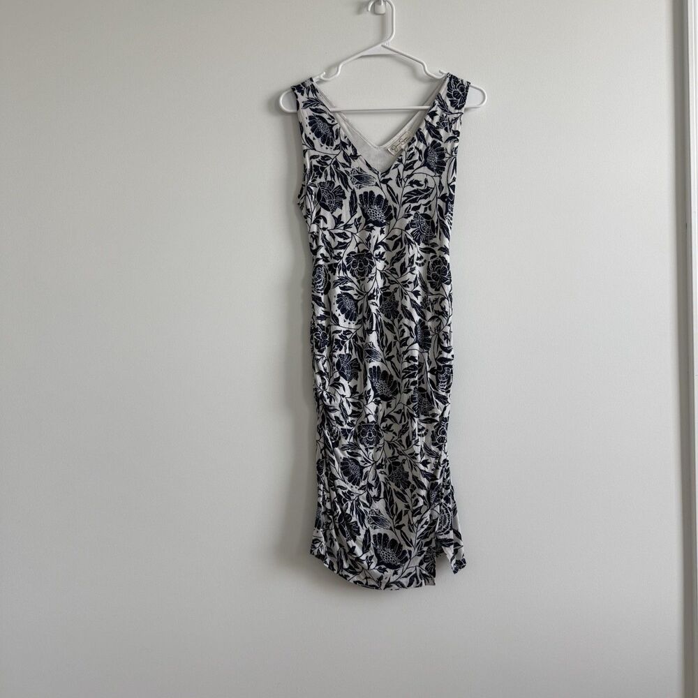 Jessica Simpson Maternity Bodycon V-Neck Dress Floral Summer Stretch Sz Small - Picture 2 of 9